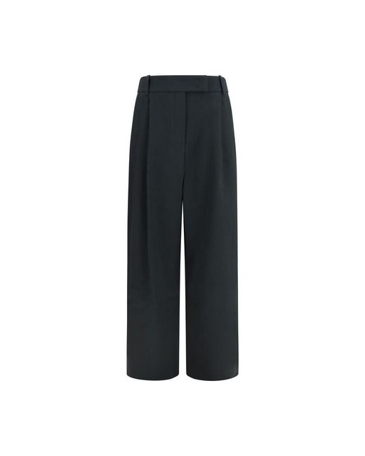 Giorgio Armani Black Silk Casual Pants