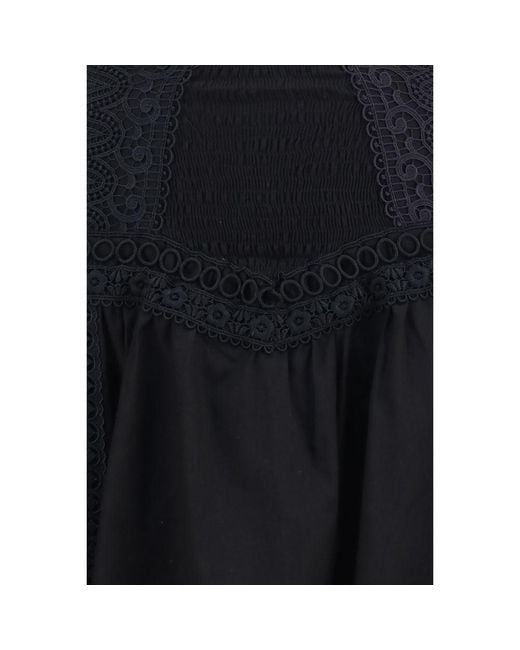 Charo Ruiz Black Cotton Mini Skirt