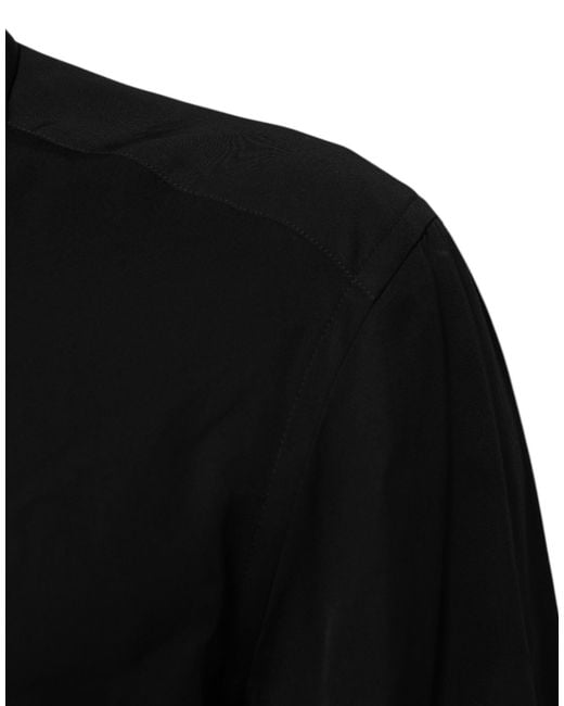 Dolce & Gabbana Black Viscose Long Sleeve Formal Dress Shirt for men