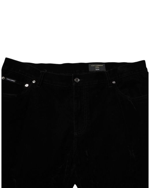 Dolce & Gabbana Black Cotton Slim Fit Denim Trouser Jeans Viscose Elastane for men