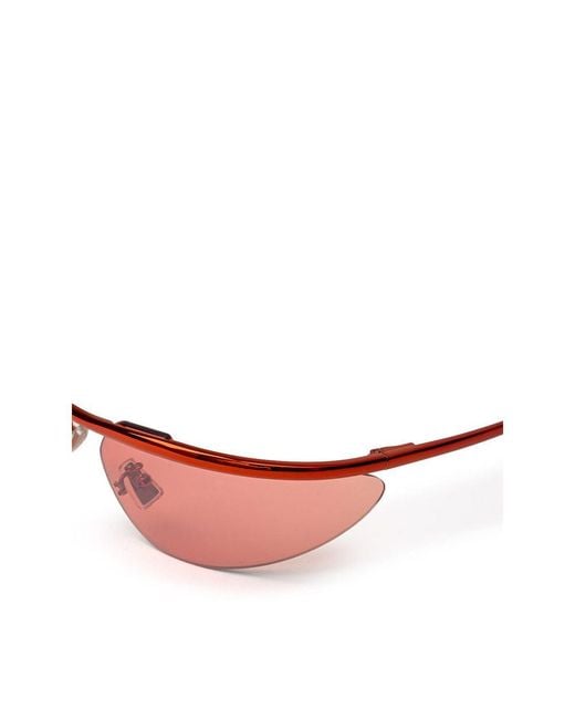 Bottega Veneta Pink Orange Metal Sunglasses for men