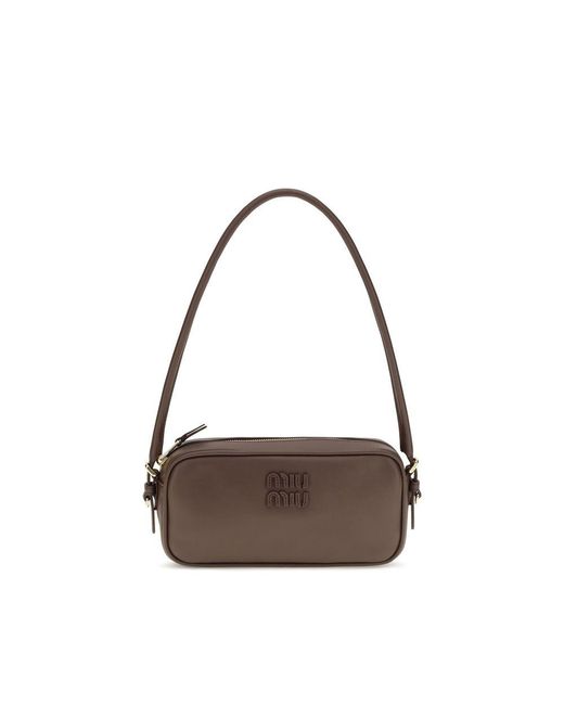Miu Miu Brown Calf Leather Bos Taurus Wallet