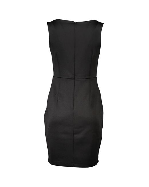 Guess Black Chic Contrast Detail Dress With Wide Neckline