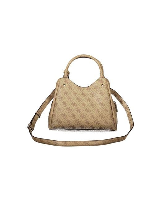 Guess Natural Beige Polyethylene Handbag