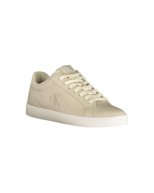 Calvin Klein Natural Beige Polyurethane S Sneaker