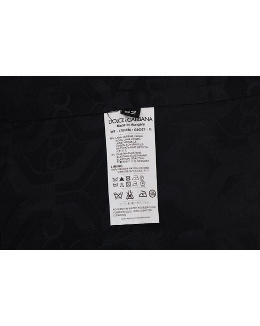 Dolce & Gabbana Black Elegant Striped Wool Blend Waistcoat Vest for men