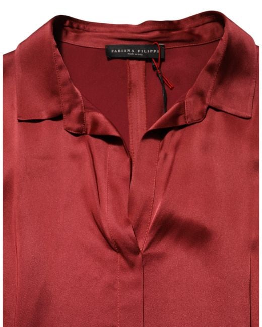 Fabiana Filippi Collared Aline Midi Dress