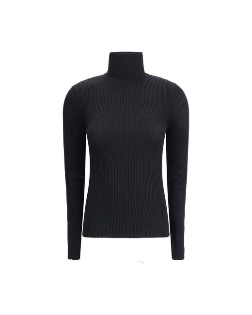 Wolford Black Virgin Wool Long Sleeve Jersey