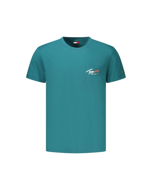 Tommy Hilfiger Blue Verde Cotton Men's T for men