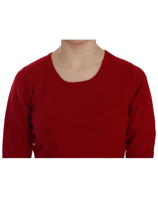 Mila Schon Red Mila Schön Elegant Cashmere Pullover Blouse