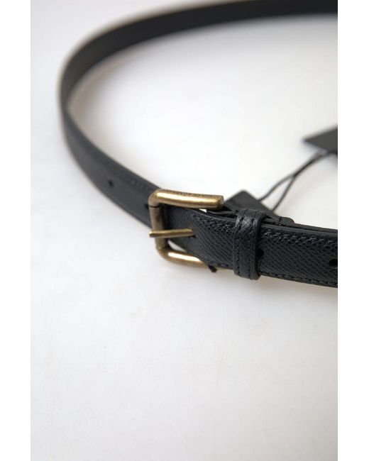 Dolce & Gabbana Black Elegant Italian Leather Belt for men