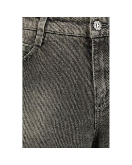 Ermanno Scervino Gray Cotton Relaxed Fit Jeans