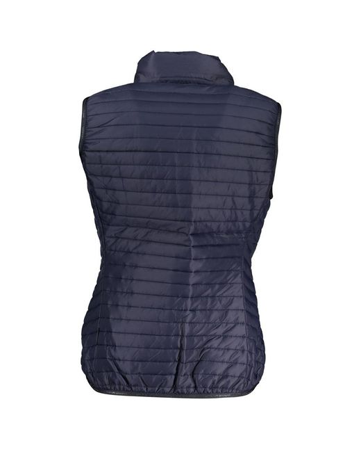 Napapijri Blue Chic Sleeveless Zip Vest With Contrast Details for men