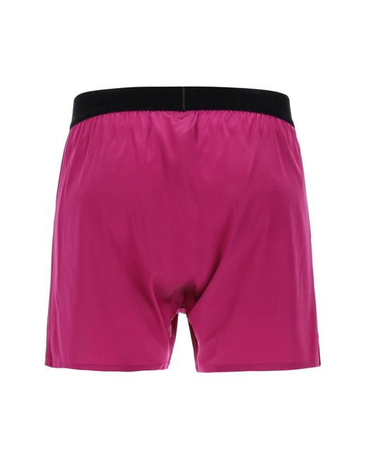 Tom Ford Pink Silk Boxer Set for men