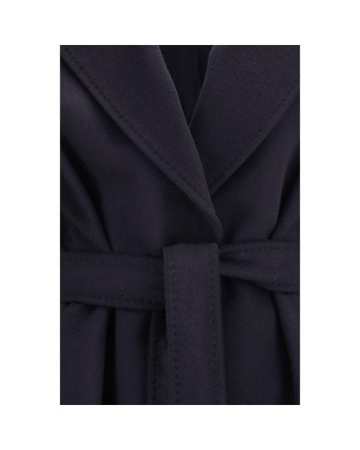 Max Mara Blue Wool Oves Aries Coat