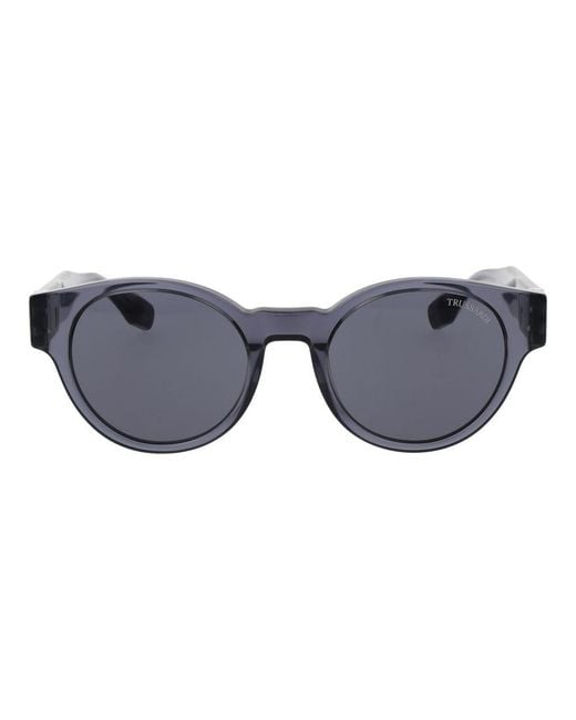 Trussardi Gray Acetate Sunglasses for men