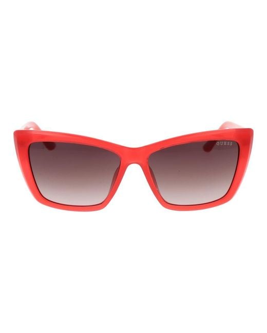 Guess Red Plastic Sunglasses