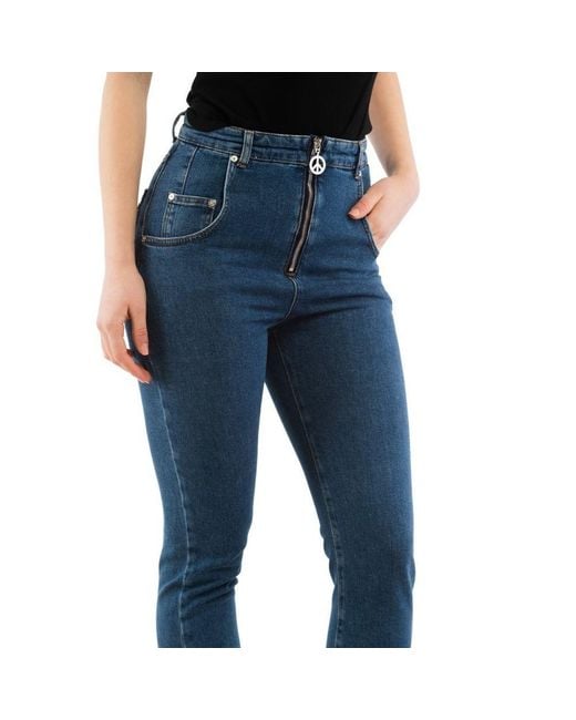 Moschino Blue Multicolor Cotton High