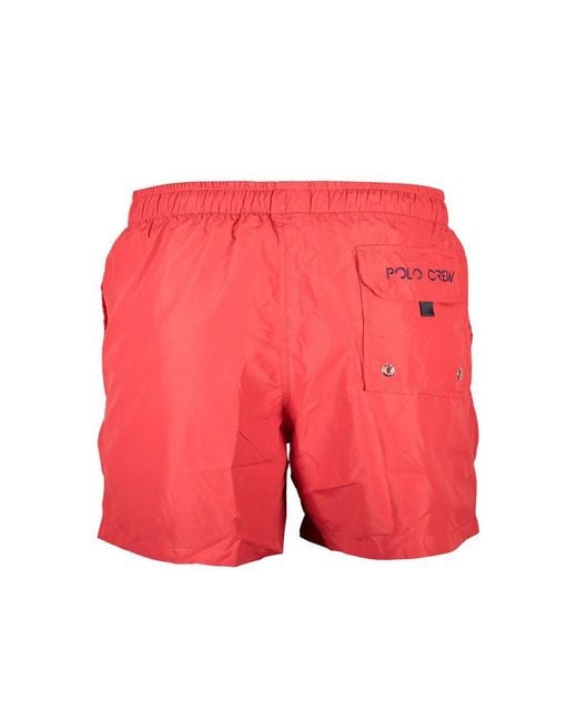 La Martina Red Polyester Swimwear for men
