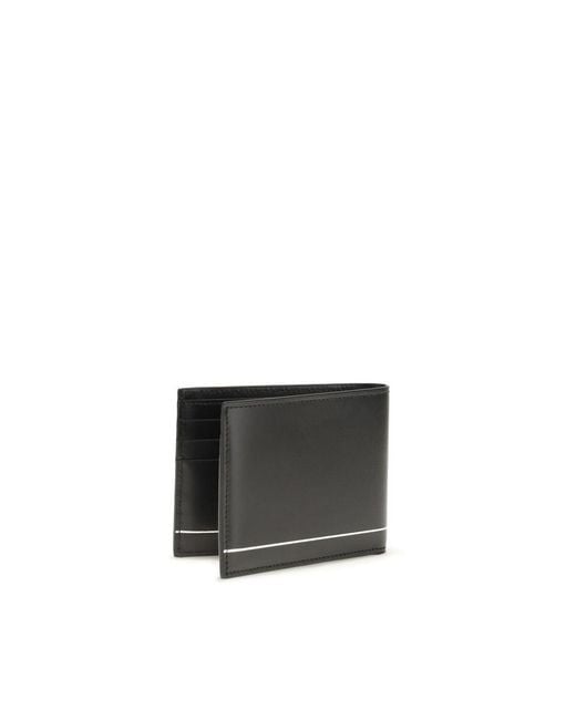 Ferragamo Black Calf Leather Bos Taurus Wallet for men