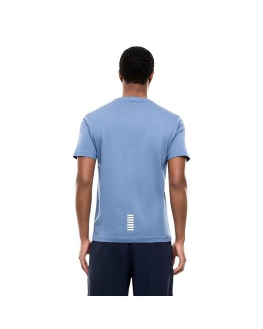 EA7 Blue Cotton Sportswear for men