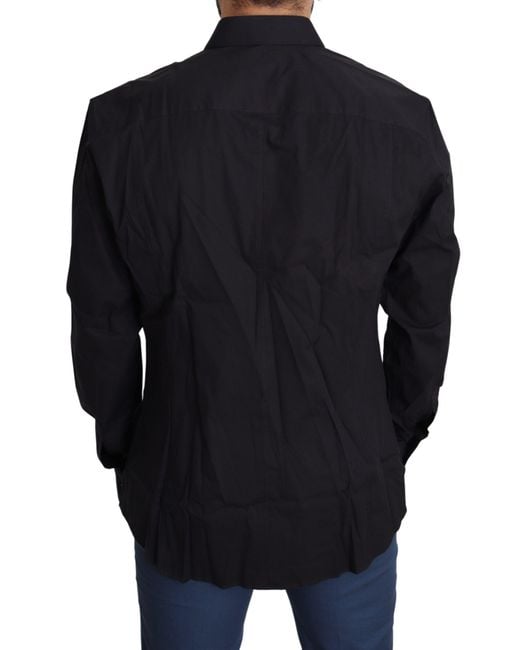 Dolce & Gabbana Blue Elegant Slim Fit Dress Shirt for men