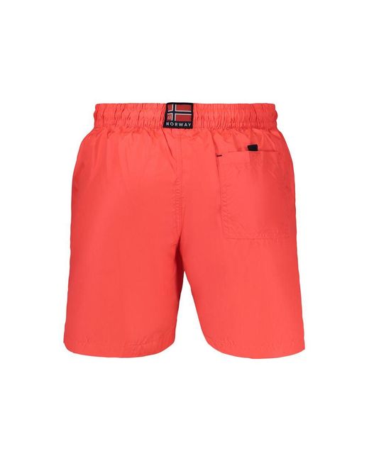 Norway 1963 Red Polyamide Men's Swim Boxer for men