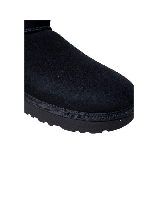 Ugg Blue Black Suede Leather Ankle Boots