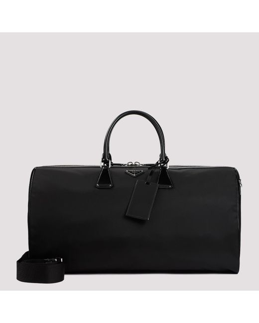Prada Black Recycled Polyamide Travel Bag for men