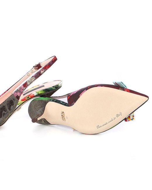 Dolce & Gabbana Pink Multicolor Polyester Sandal
