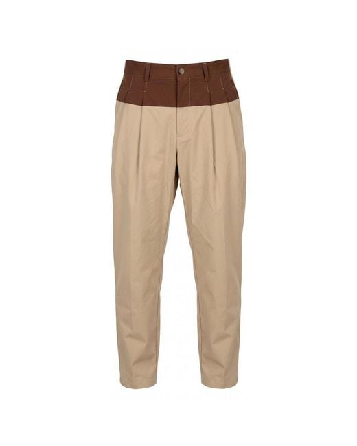 Trussardi Natural Beige Cotton Mens Pants for men