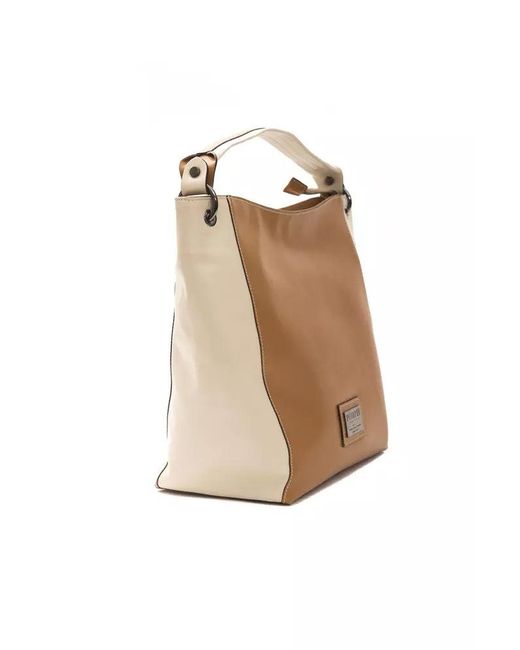 Pompei Donatella Brown Elegant Leather Shoulder Bag