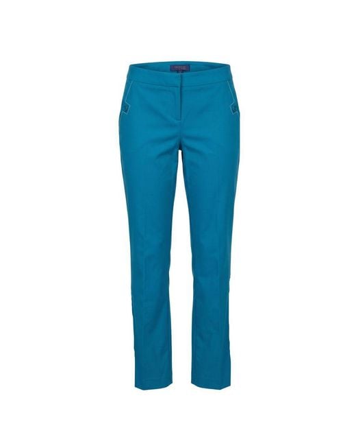 Trussardi Blue Cotton Pants
