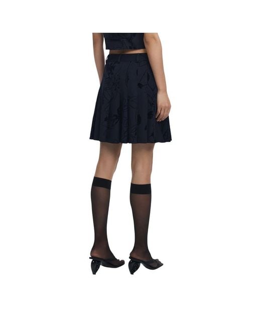 Desigual Black Polyester Mini Skirt