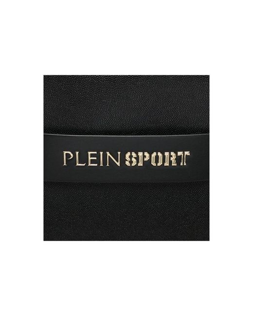 Philipp Plein Black Sleek Silver-logo Eco-leather Shopper