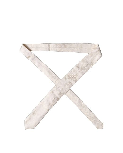 Dolce & Gabbana Natural Floral Silk Adjustable 'Sd Neckmen's Tie for men