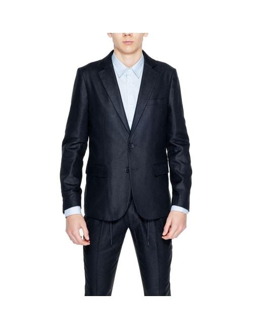Antony Morato Blue Linen Suit for men