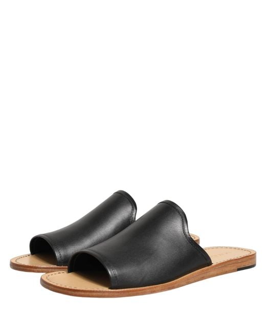 Dolce & Gabbana Multicolor Brown Leather Slides Sandals Flats Men Shoes for men
