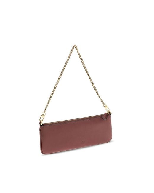 Pinko Red Bordeaux Calf Leather Bos Taurus Wallet