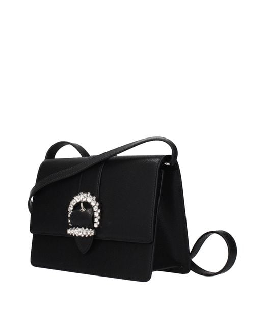 Jimmy Choo Black Leather Crossbody Bag