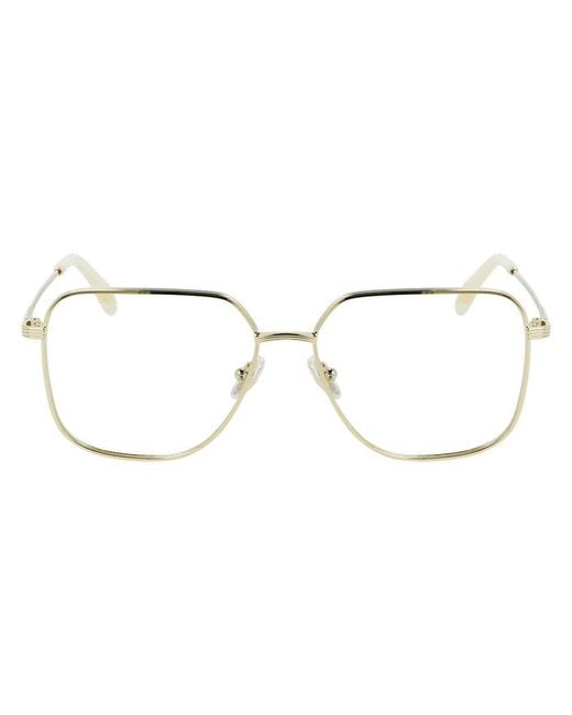 Victoria Beckham Metallic Gold Metal Glasses (frames)