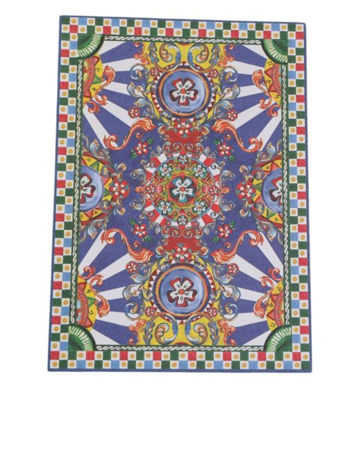 Dolce & Gabbana Blue Carretto Siciliano Envelope Post Card Holder for men