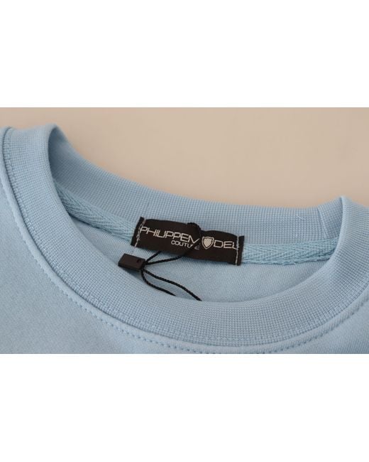 Philippe Model Blue Logo Printed Long Sleeves Sweater