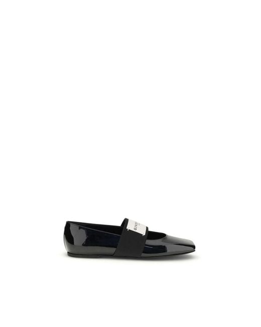 Givenchy Black Leather Ballet Flats