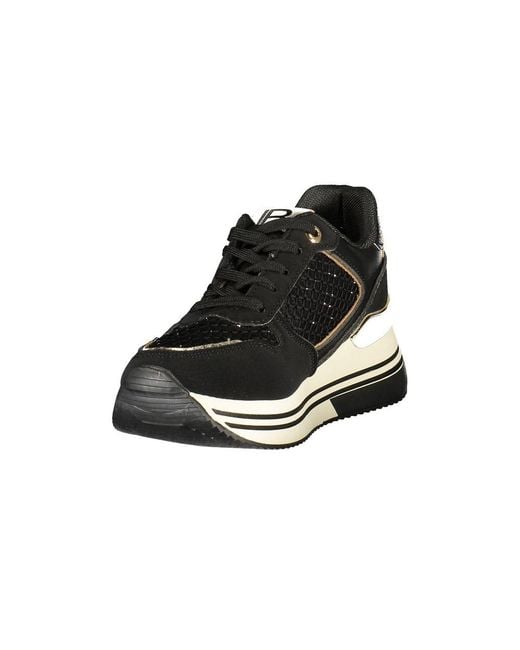 Laura Biagiotti Black Blue Polyurethane Sneaker