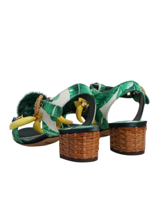 Dolce & Gabbana Green High Heel Sandals