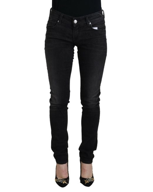 Acht Black Chic Low Waist Straight Leg Jeans