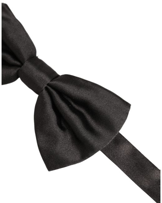 Dolce & Gabbana Black Silk Bow Tie for men