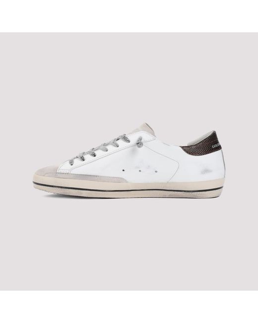 Golden Goose Deluxe Brand White Superstar Cow Leather Sneakers for men