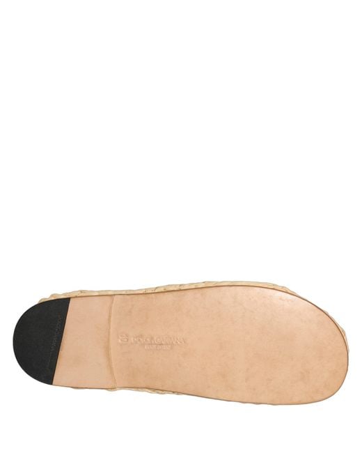 Dolce & Gabbana Natural Beige Straw Raffia Slides Sandals Flats Shoes for men